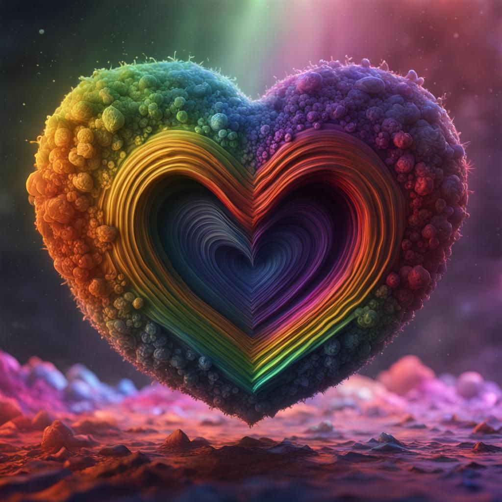 Rainbow Heart Fantasy Concept Art