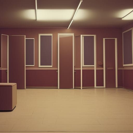 Cosmic Liminal Space: A Dreamlike Office Interior