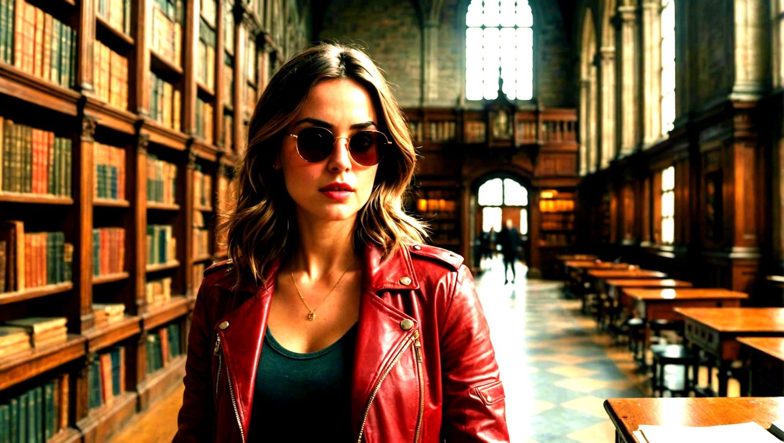 Ana De Armas Filming Spy Movie in Dublin Library