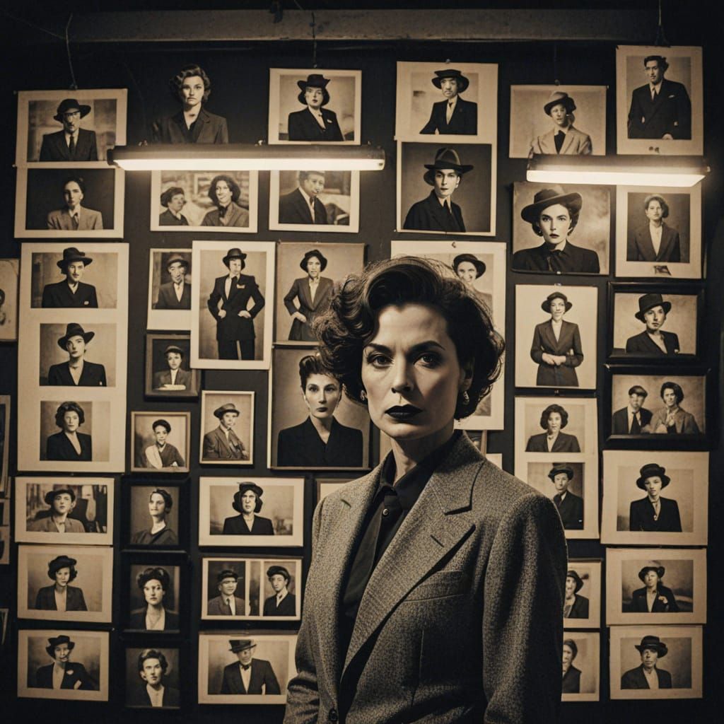 Iconic Androgynous Portrait in Classic Noir Lighting