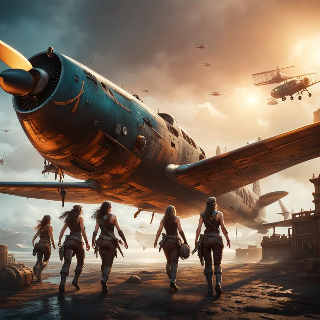 Raider Pirates Landing: Fantastical Digital Art