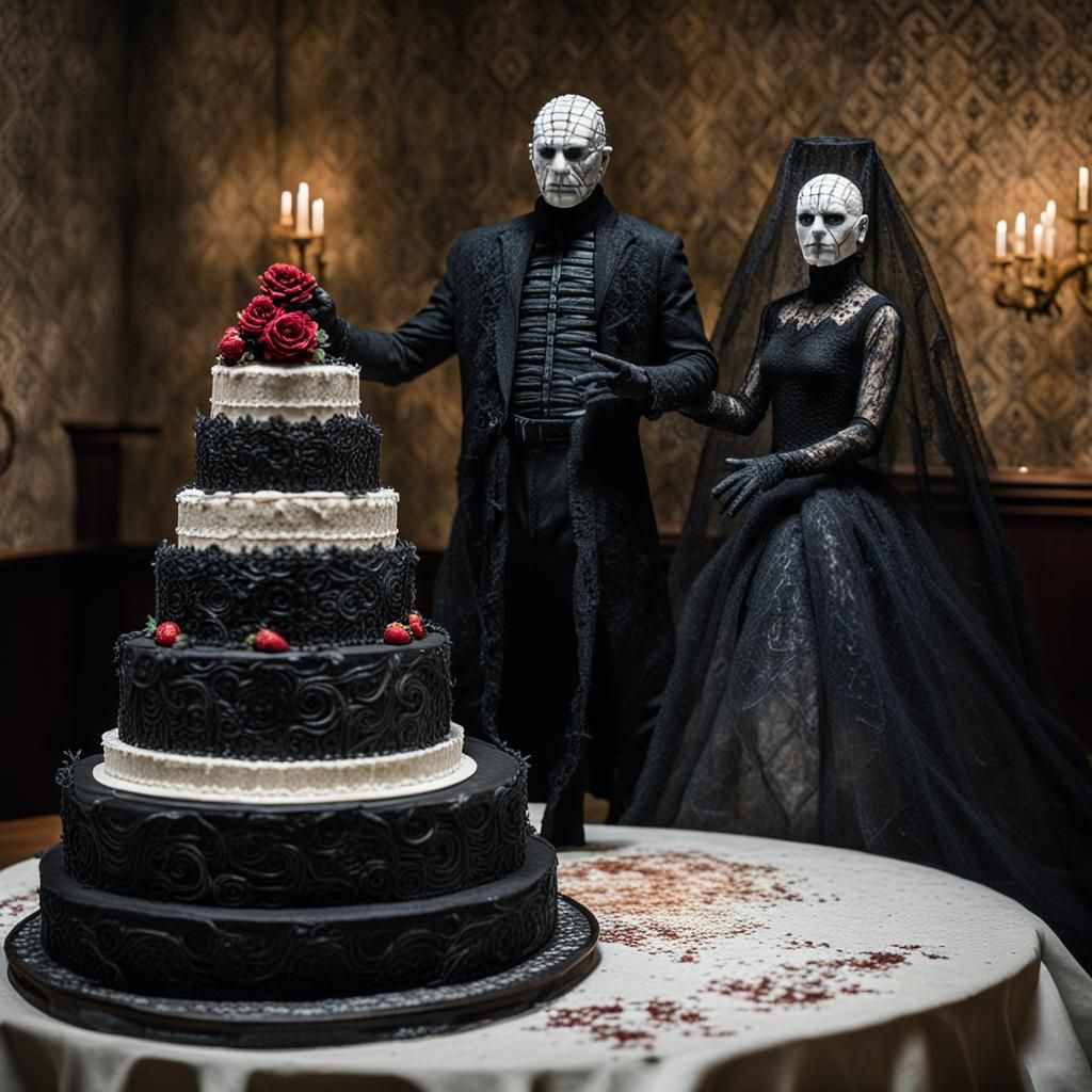 Hellraiser Wedding: Pinheads Celebrate with Cake