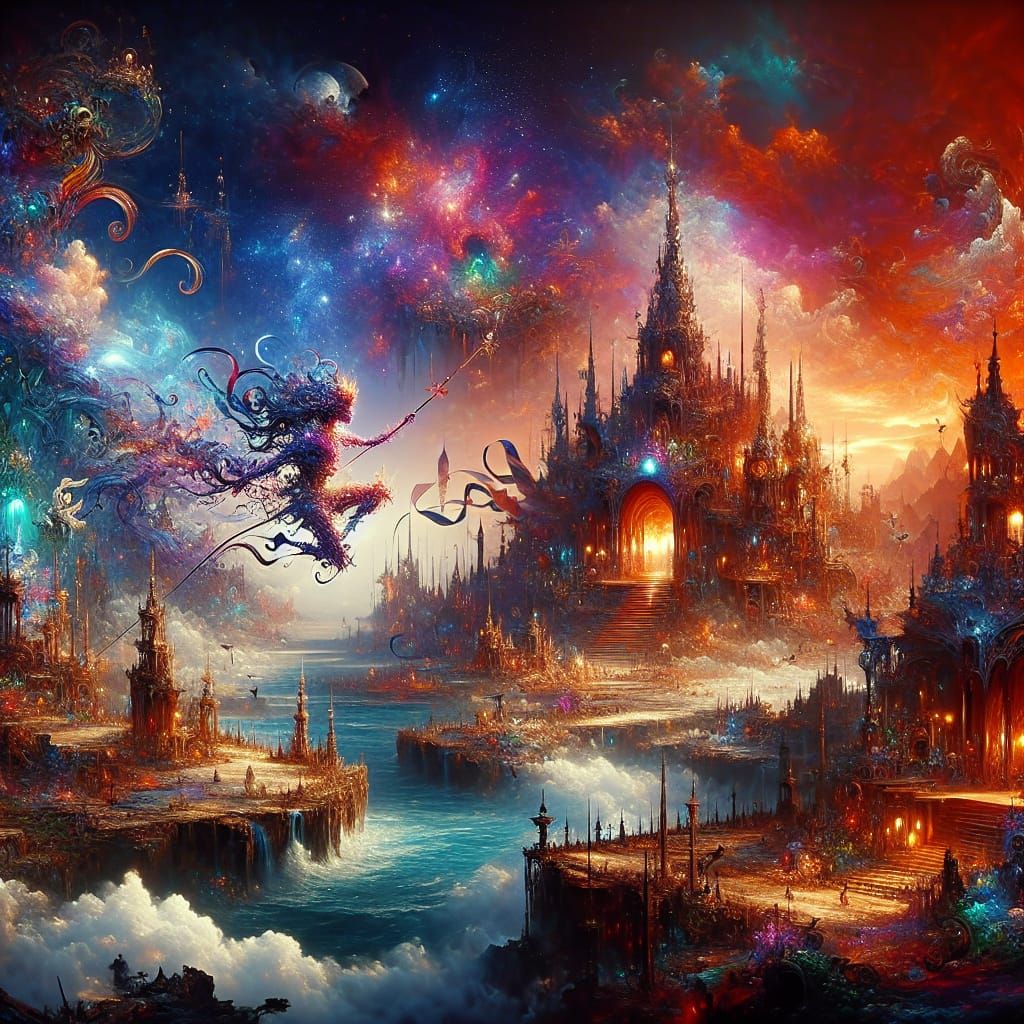 Fantastical Infinite Nexus Matte Painting in 8k