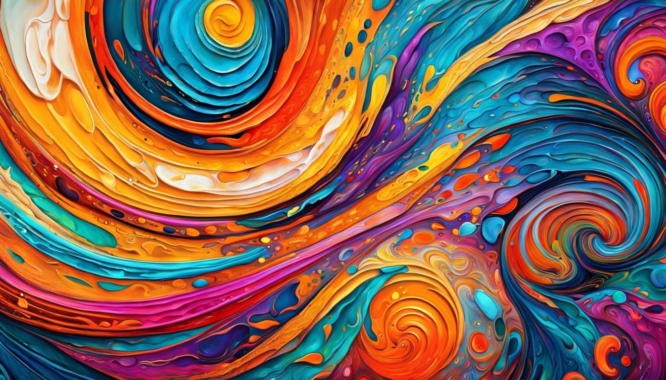 Vibrant Expressionist Smile in Abstract Art