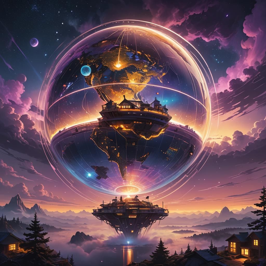 Ethereal Earth Globe Concept Art