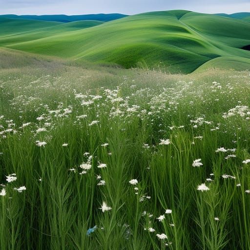 Wildflower Field at Sunset: Photorealistic 8K Photography