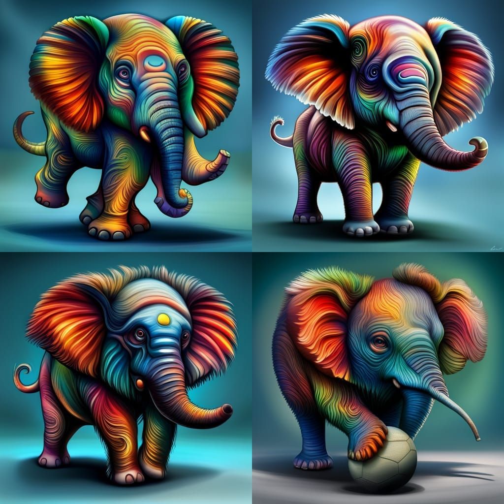 A 3d hd funny elephant