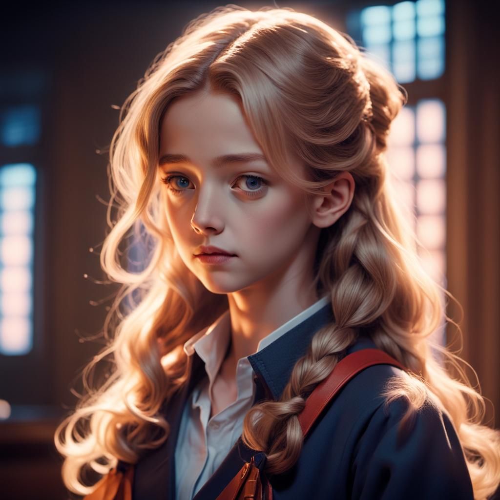 Dramatic Classroom Scene with Cinematic Lighting