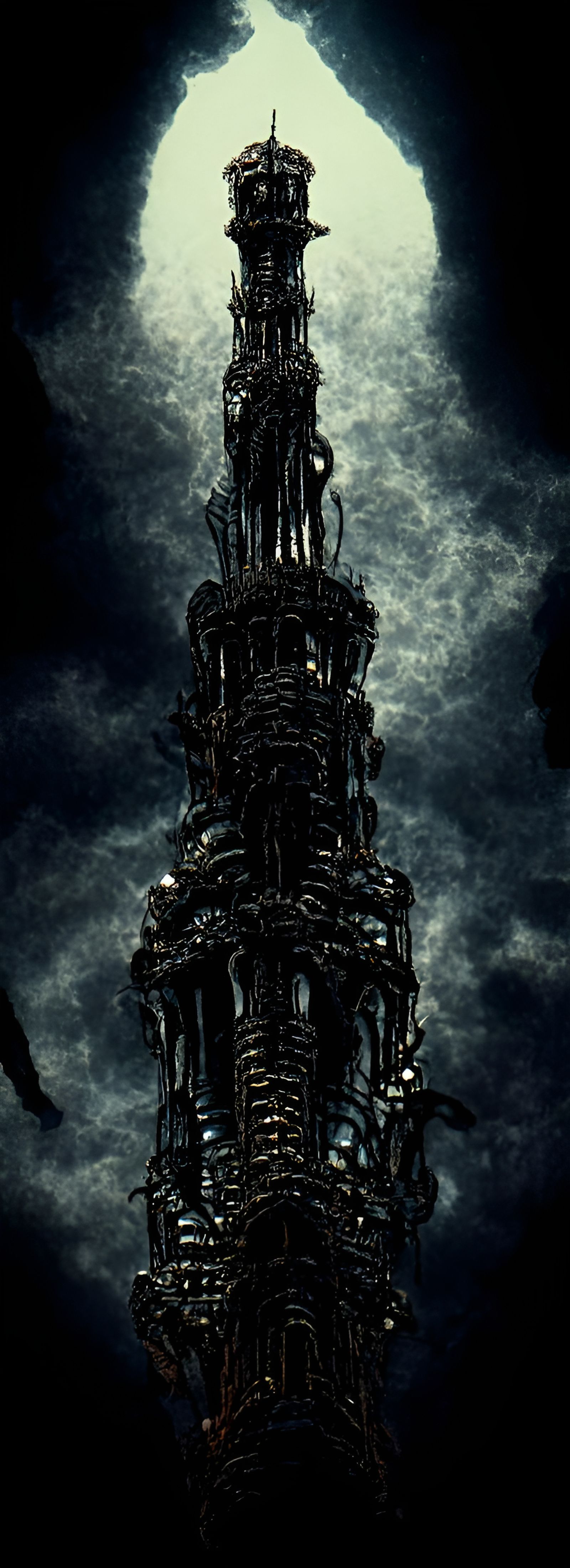 Dark Tower in Kaluta and Giger Style