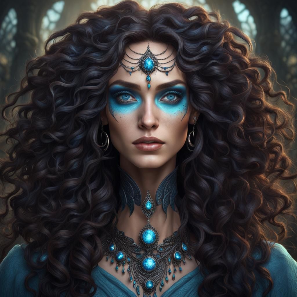 Beautiful Earth Witch Portrait in Detailed Digital Art