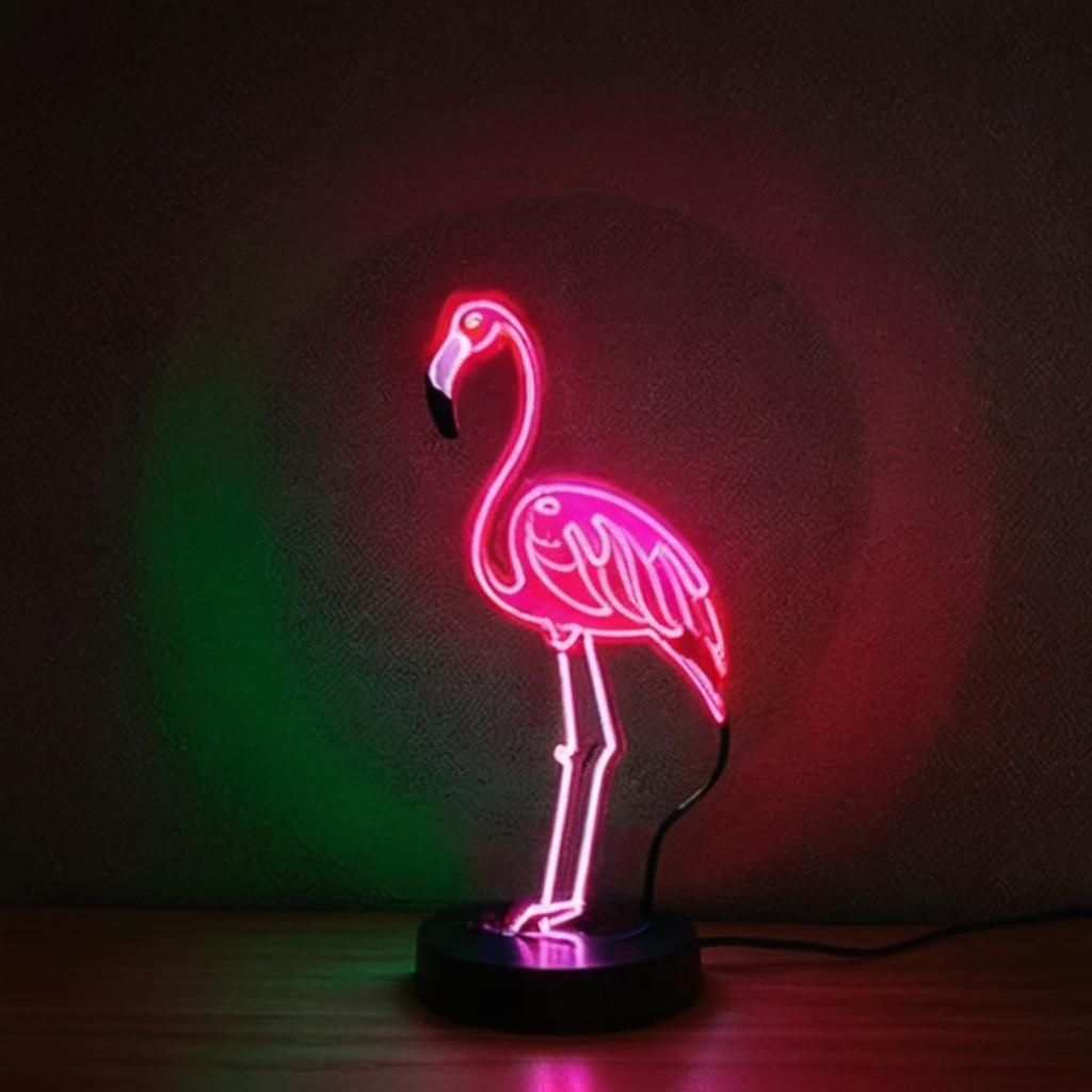Neon Flamingo Lamp: A Vibrant Display