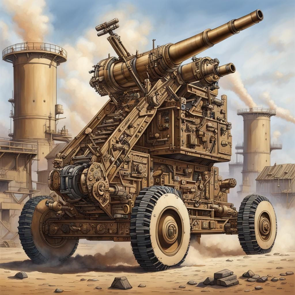 Aztec Anti-Aircraft Gun in Industrial Age
