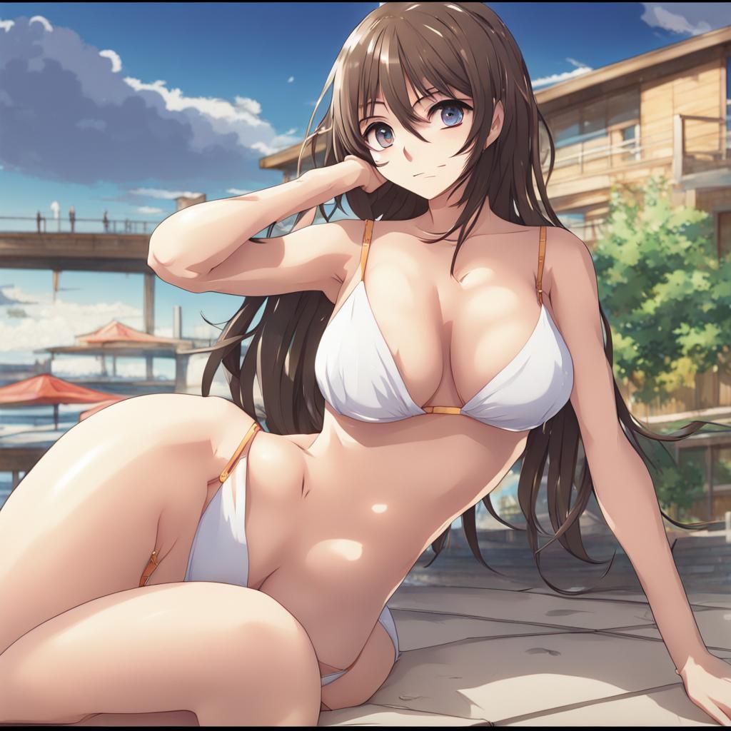 Anime Girl in Bikini