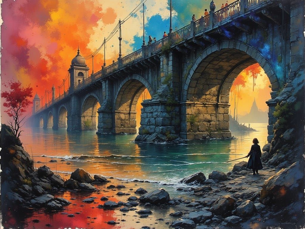 Hyperrealistic Concept Art of The Bridge of Silent Dreams