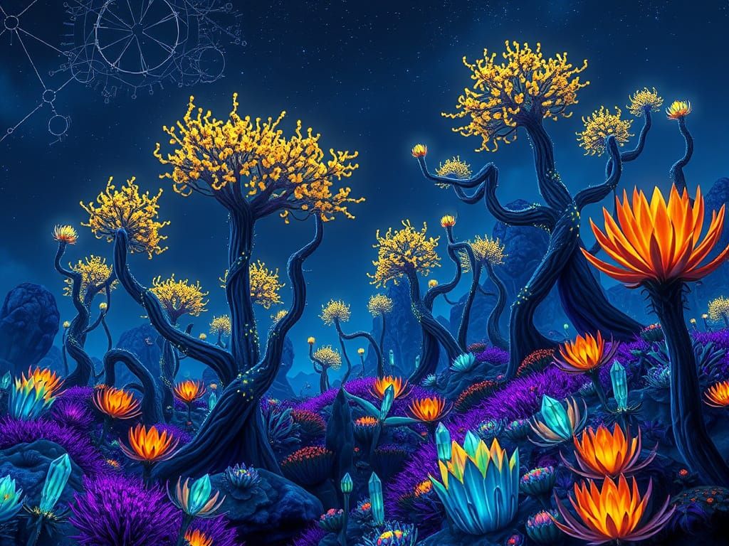 Ethereal Dreamscapes: Bioluminescent Wonders in a Fantastica...