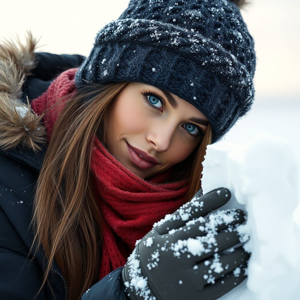 Gentle Snow Creator in Hyperrealistic Art