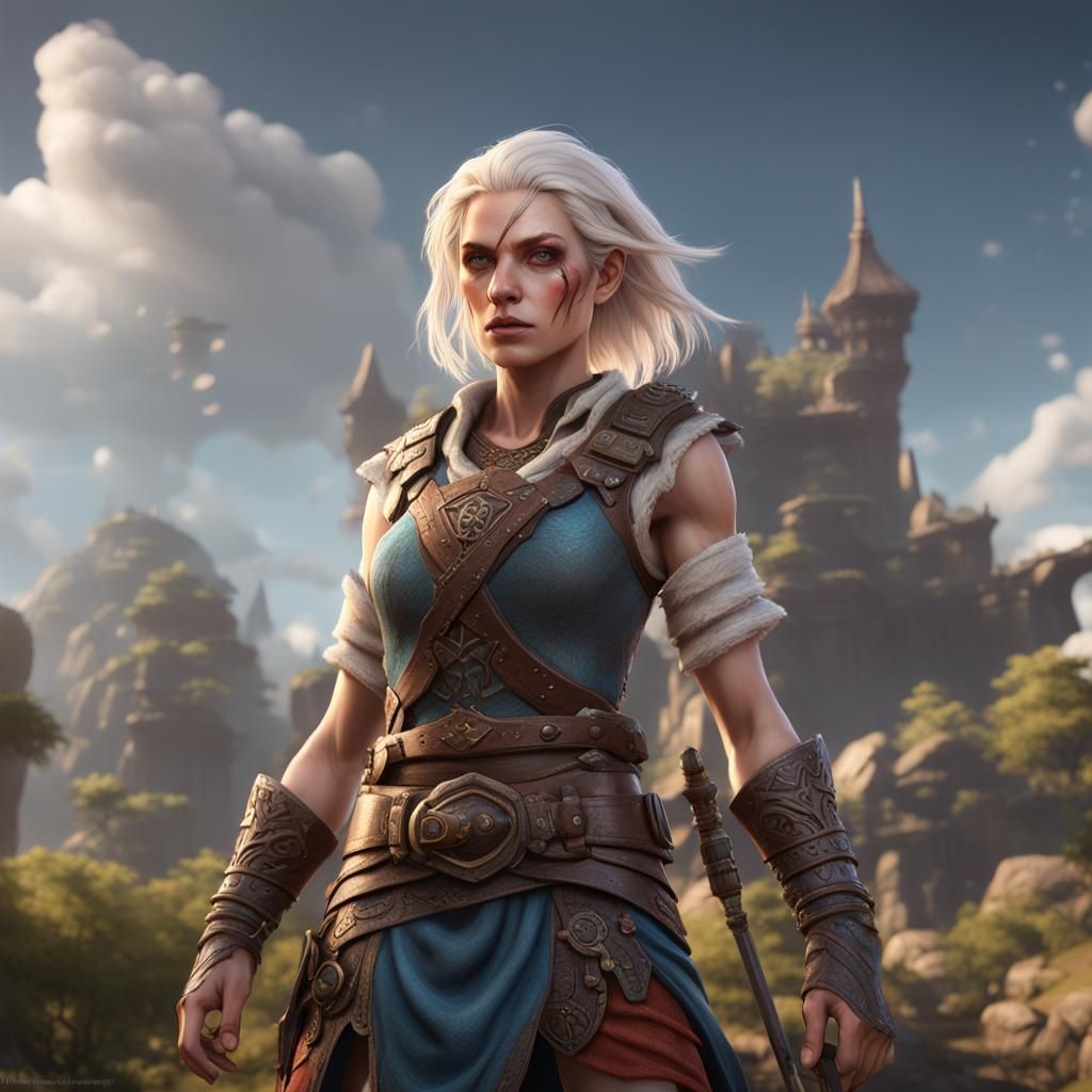 Fantasy Nomad Adventurer in Detailed Matte Painting