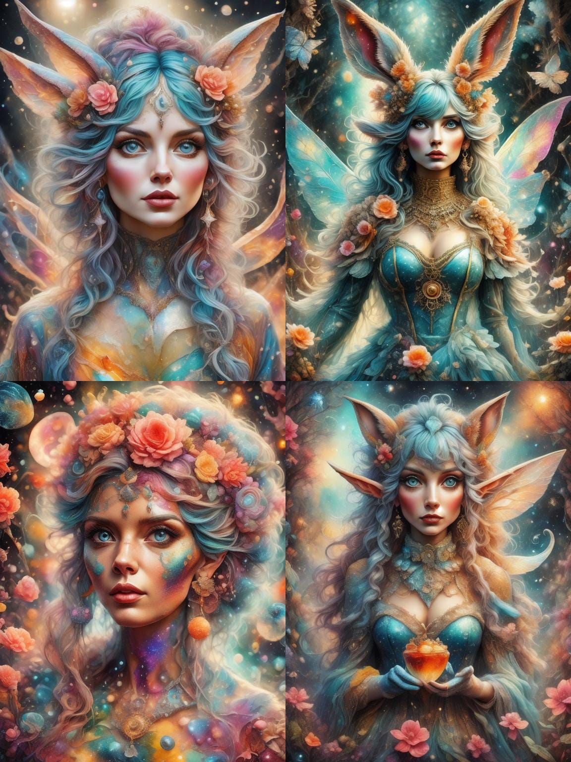 Enchanted Bunny Fairy in Magical Forest