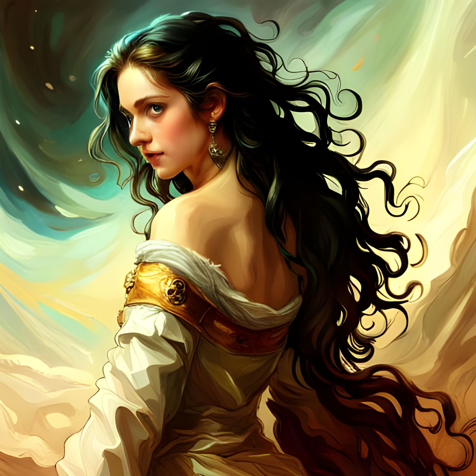 Intricate Rococo Scene of Jupiter Off-Gassing