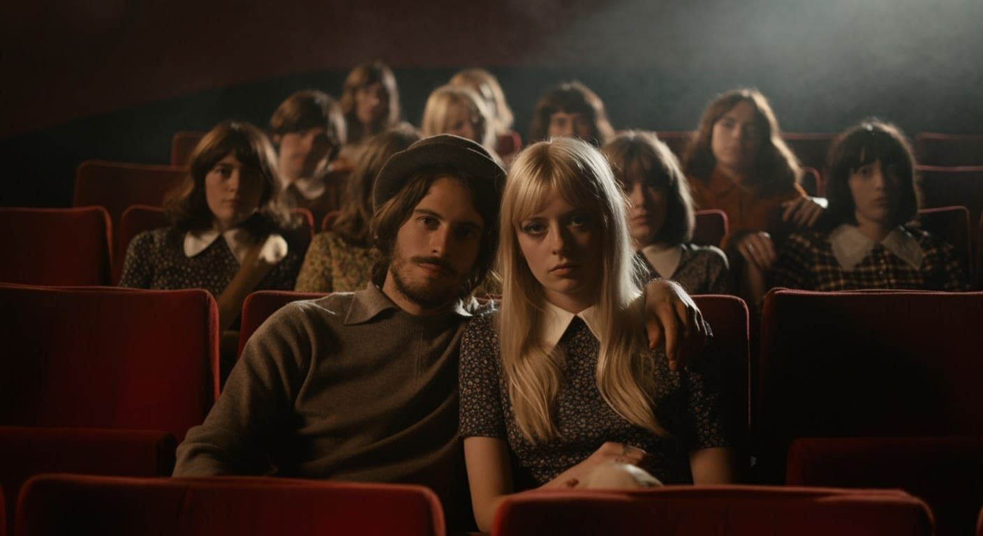 Girl in 1970s-Inspired Cinema, Shot in a French New Wave Aes...