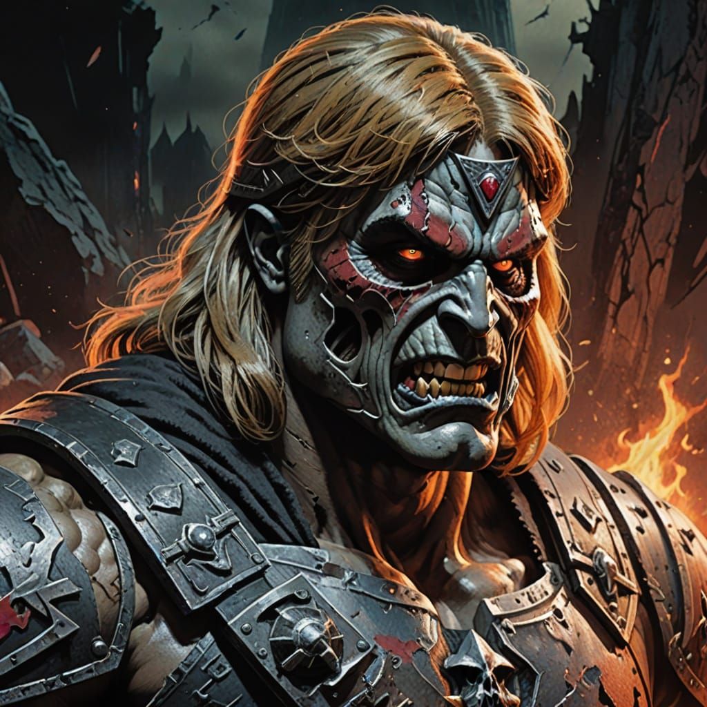 He-Man as Undead Barbarian in Hyper-Realistic Comic Art