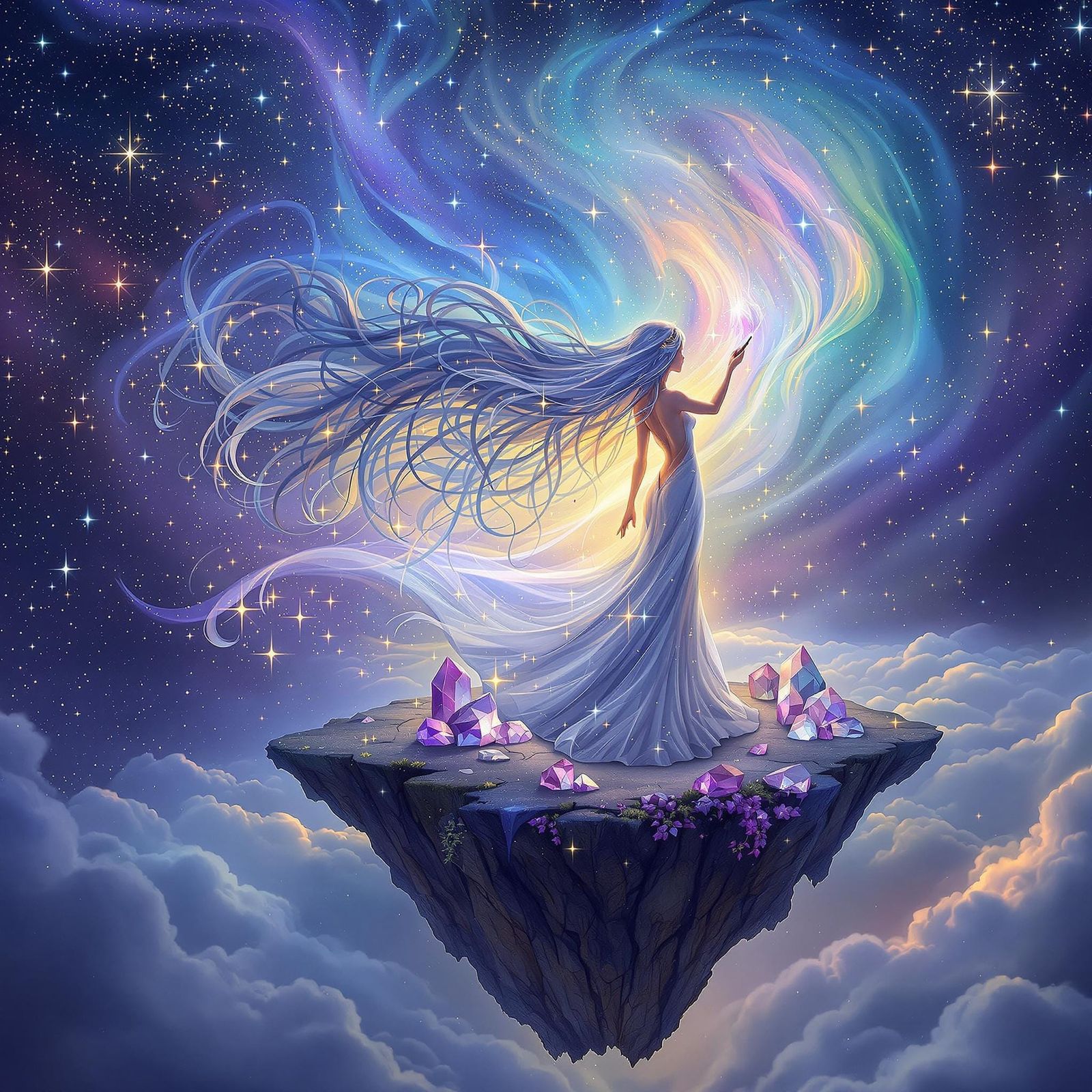 Celestial Artist Paints the Universe in Art Nouveau Style