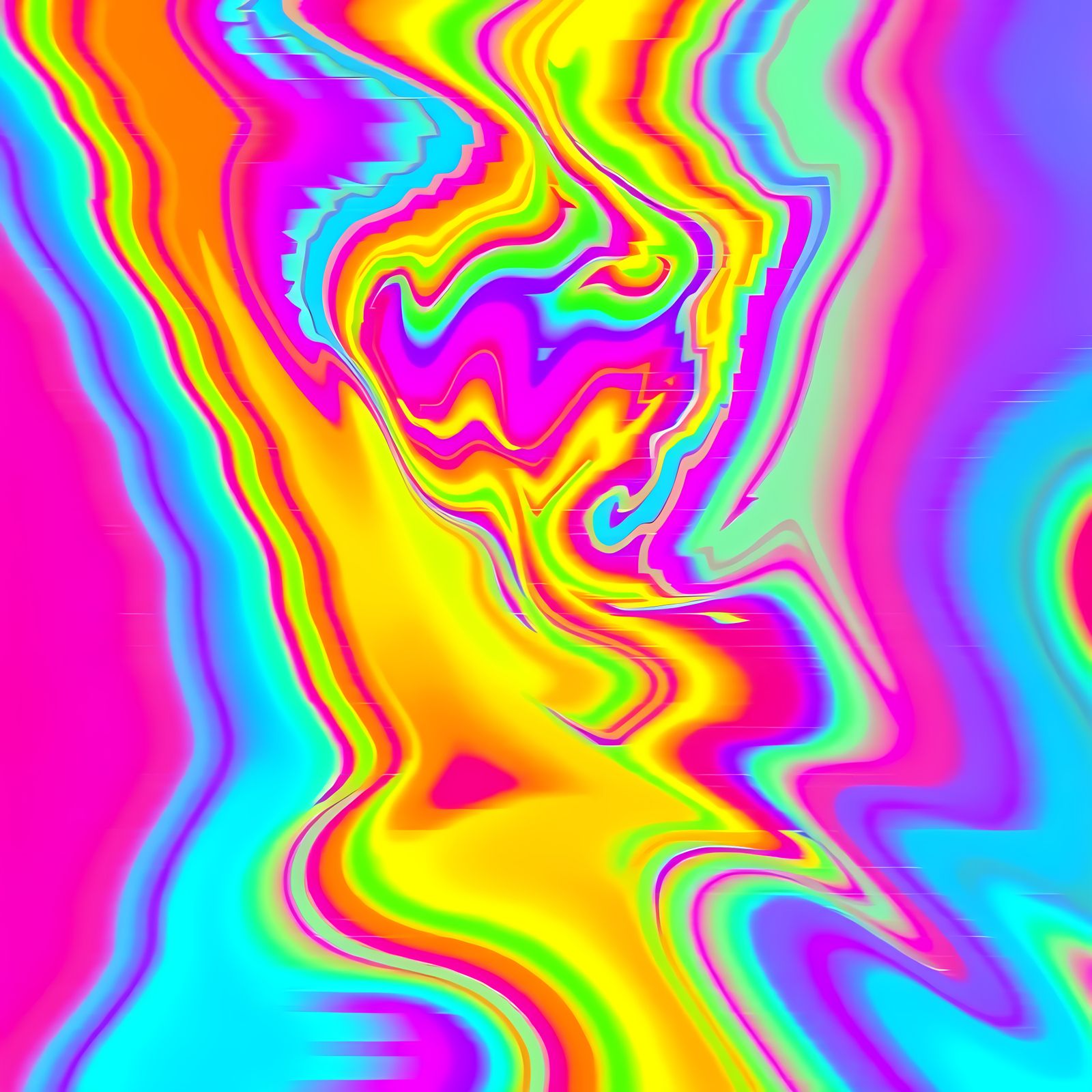 Algorithmic Noise Music Visualization in Rainbow Colors
