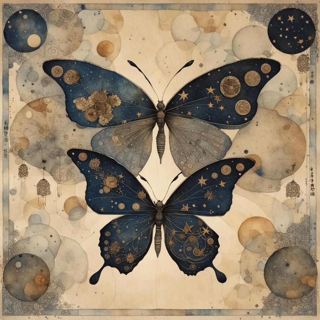 Butterflies Rise: Celestial Chinese Illustration