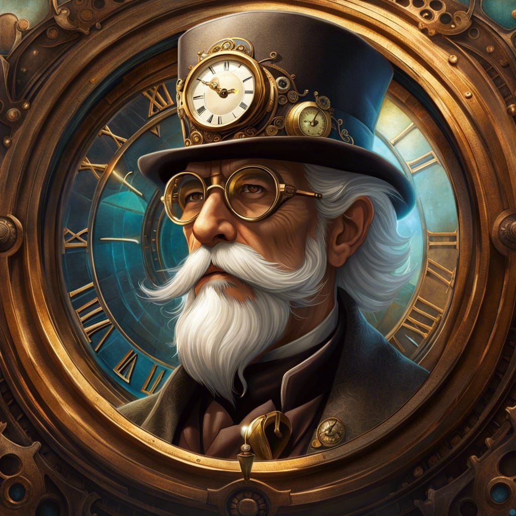Steampunk Portrait with Clockwork Goggles