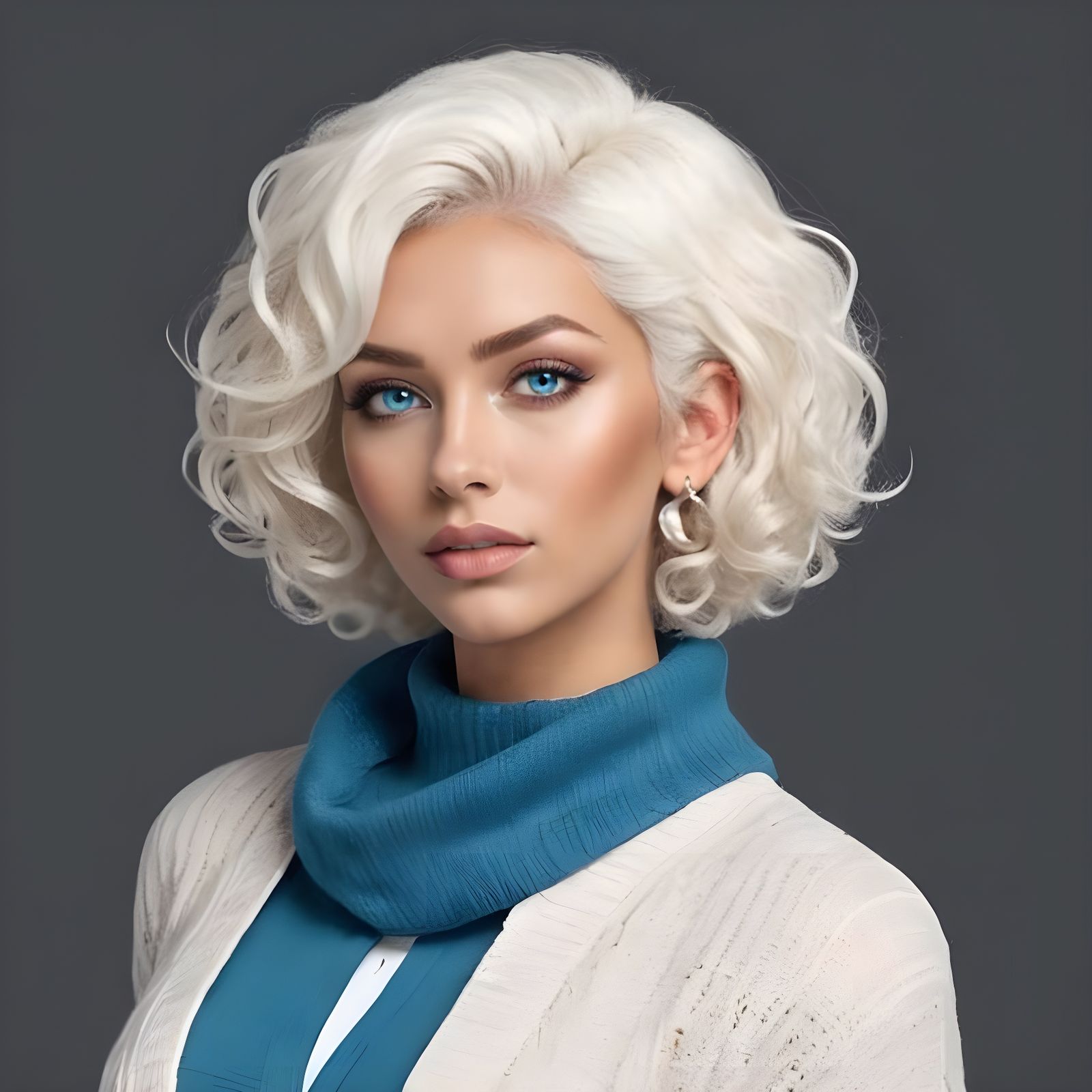 Adventurous Mediterranean Woman with Blonde Hair