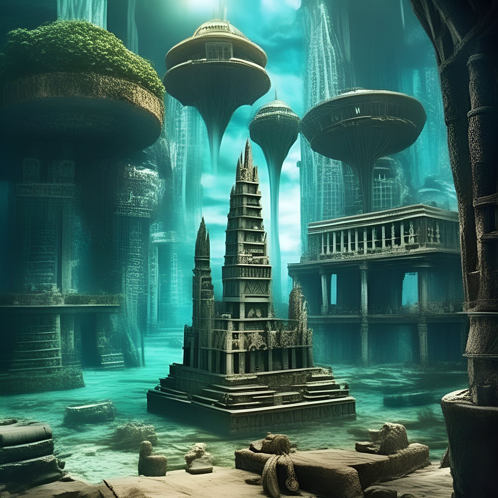 Lost City of Atlantis AI Rendering