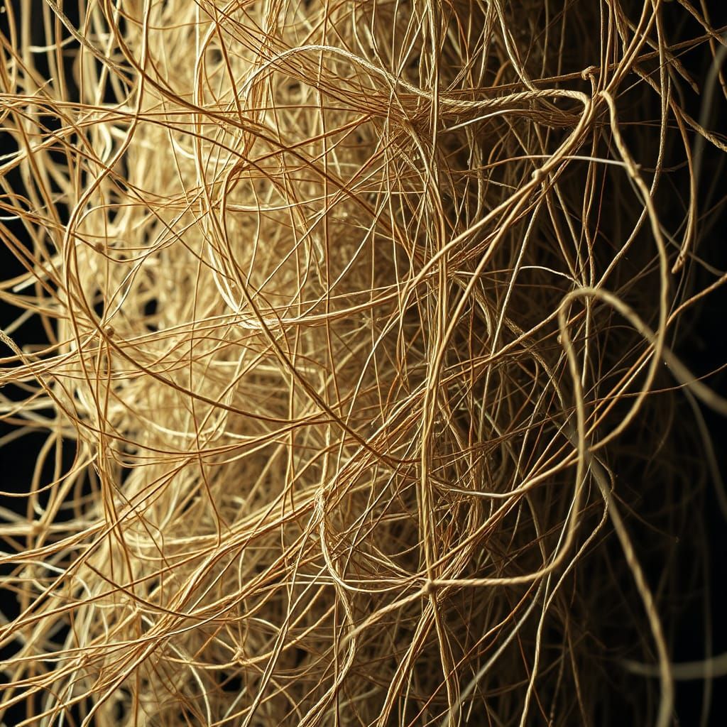 Intricate Strings: Hyperrealistic Texture and HDR Lighting