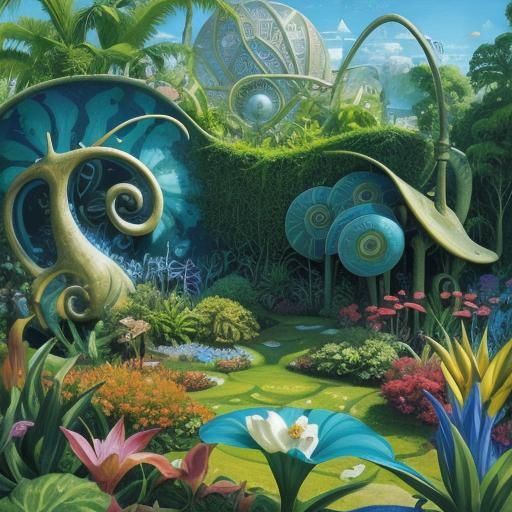 A Snail Trainer in Surrealist Digital Art