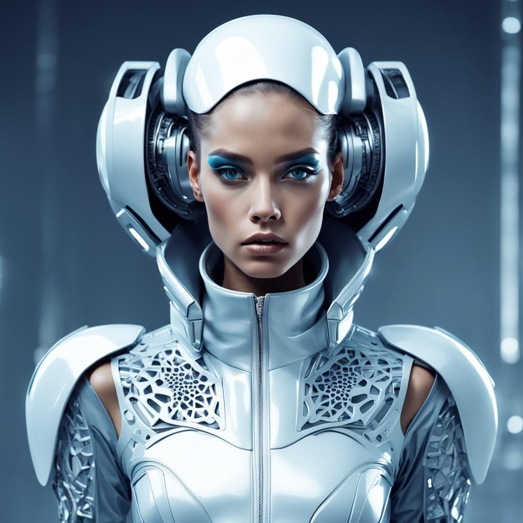 Futuristic Fashion: Creative Woman with Amazing Details