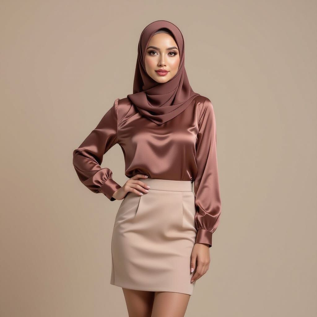 Stylish Malay Woman in Modern Fashion Photography