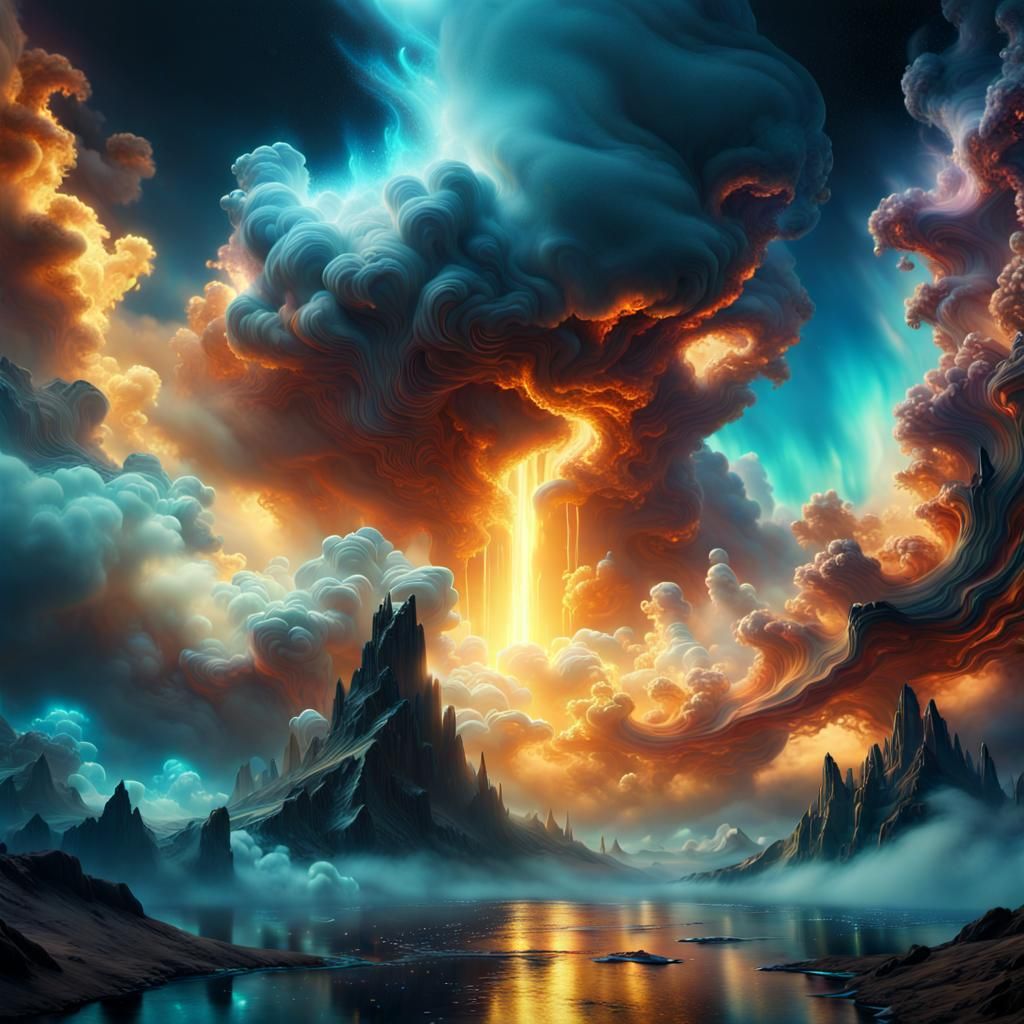 Elemental Embodiment in a Cinematic Digital Painting