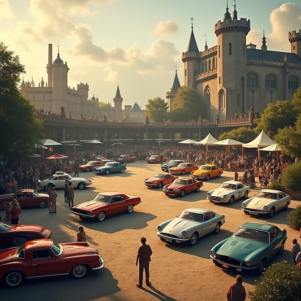 Futuristic Car Festival at Cotswolds Castle