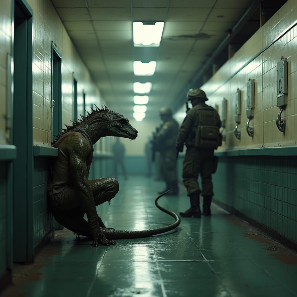 Biomechanical Hybrid Cowers in School Bathroom Ambush