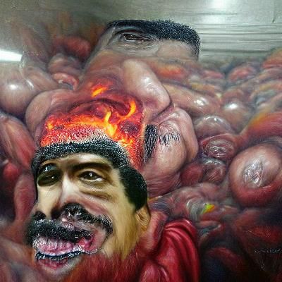 Hyperrealistic Portrait in Hellscape