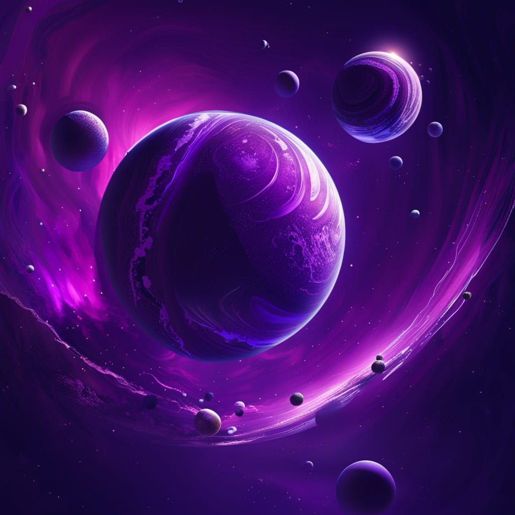 Violet Planet Shines in Deep Space
