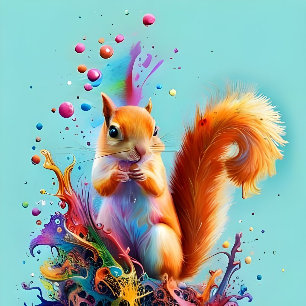 Paint Splash Squirrel