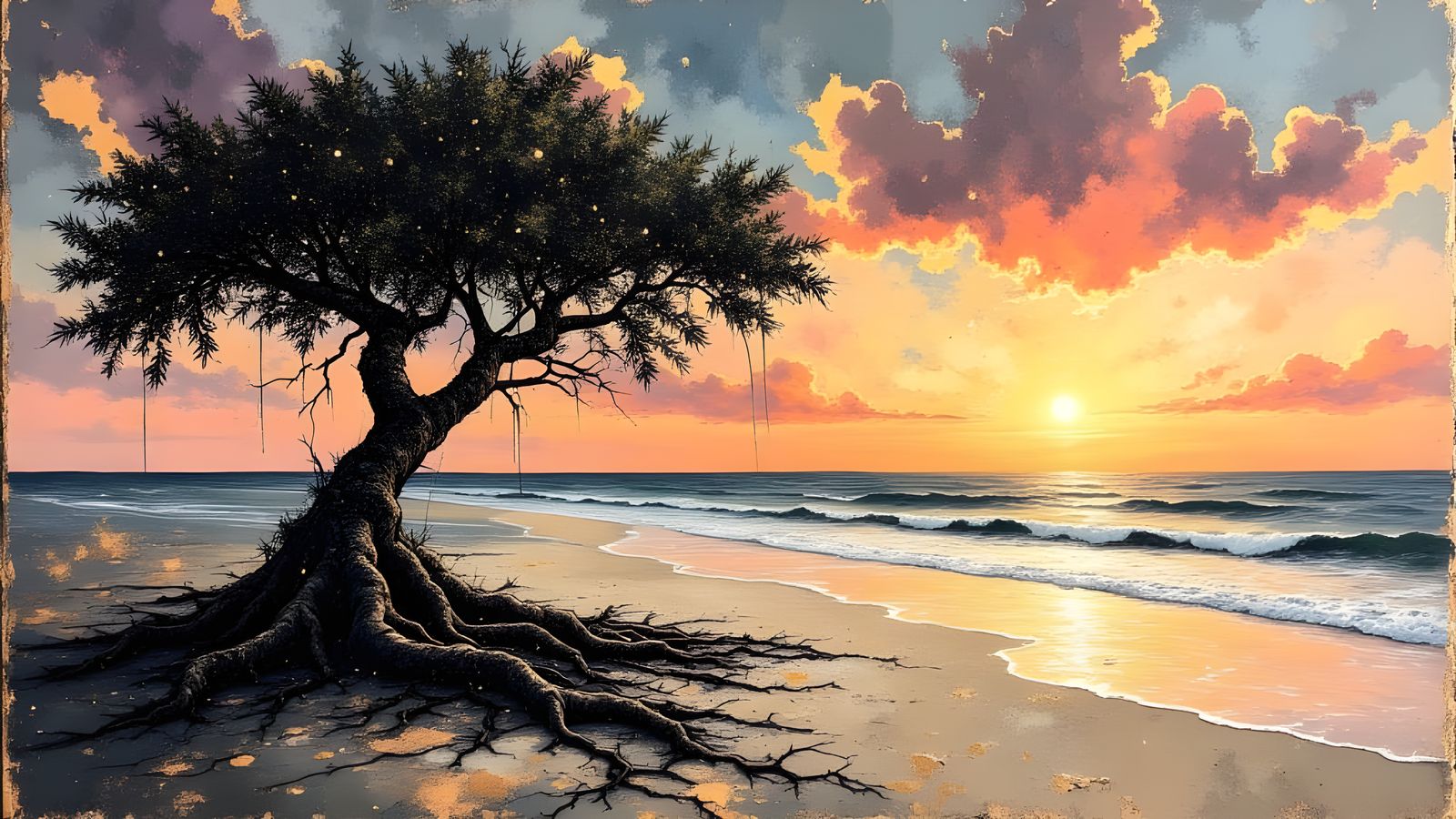 Ancient Mangrove Sunset in a Grand Landscape