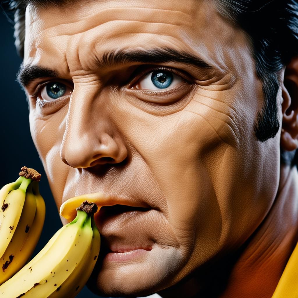 Elvis Presley Portrait Eating Banana Sandwich
