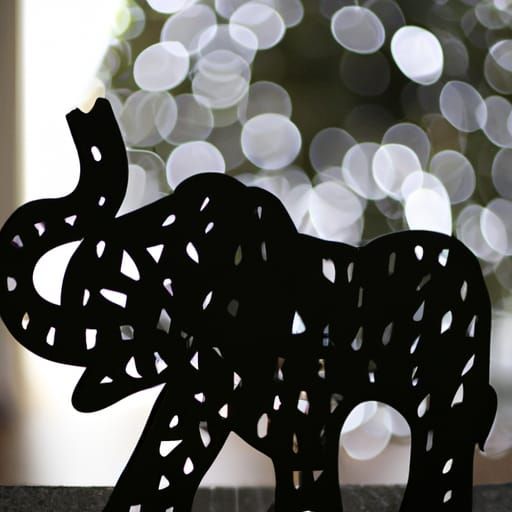 Elephant Outline in Professional Photography Style