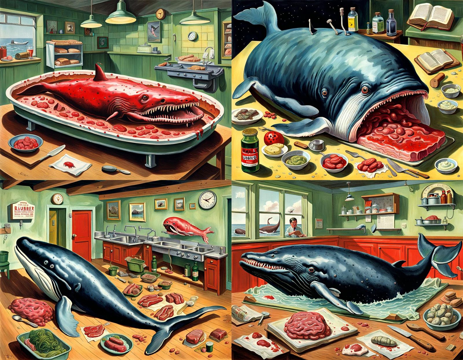Ladybird Book Style Whale Autopsy Horror