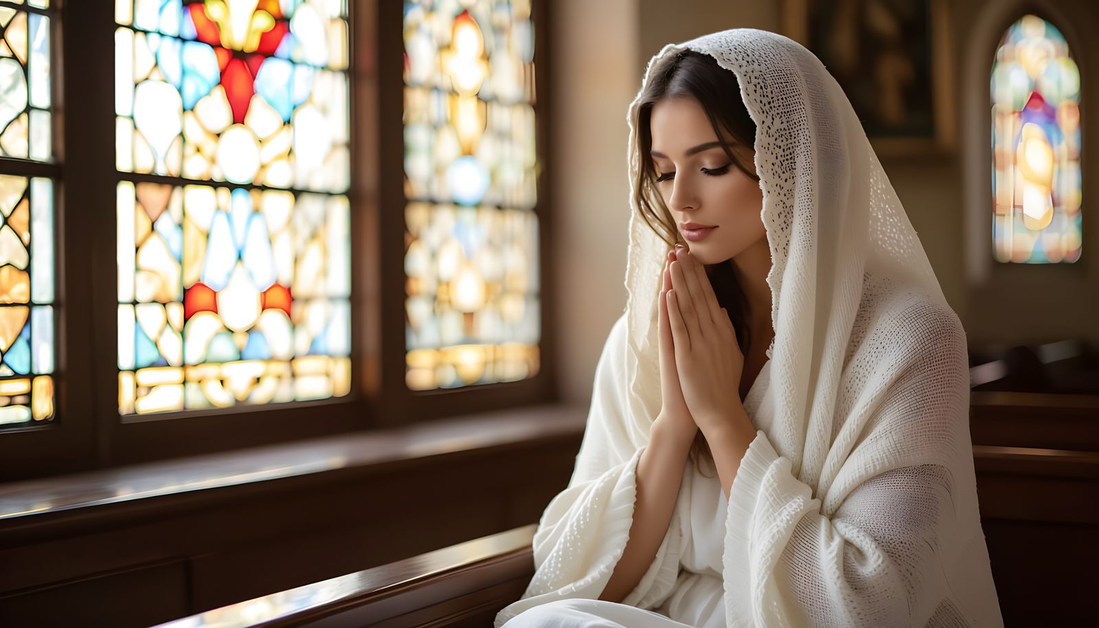 Venetian Woman's Morning Prayer by Confessional