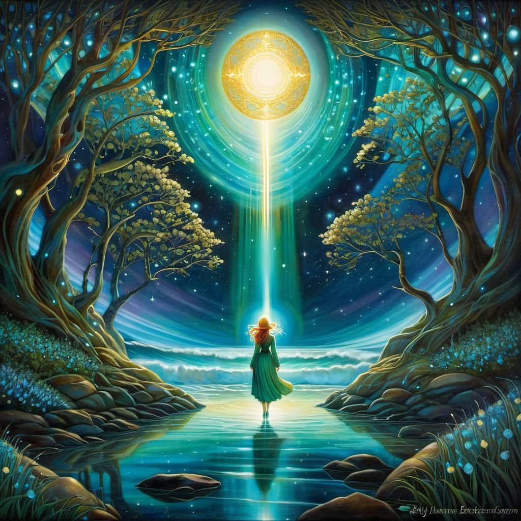 Guiding Light Awakening Dream: Detailed Artstation HDR Artwo...