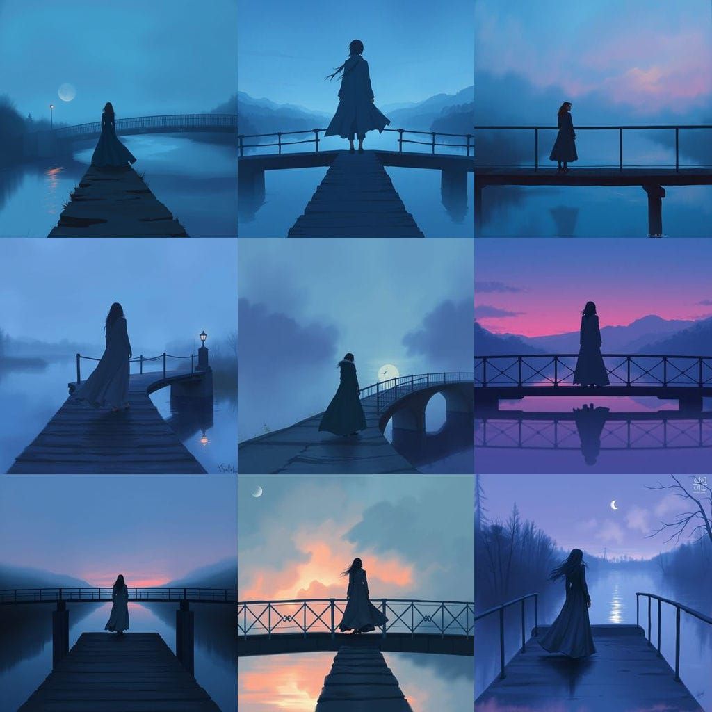 Twilight Bridge Book Cover with Lone Figure