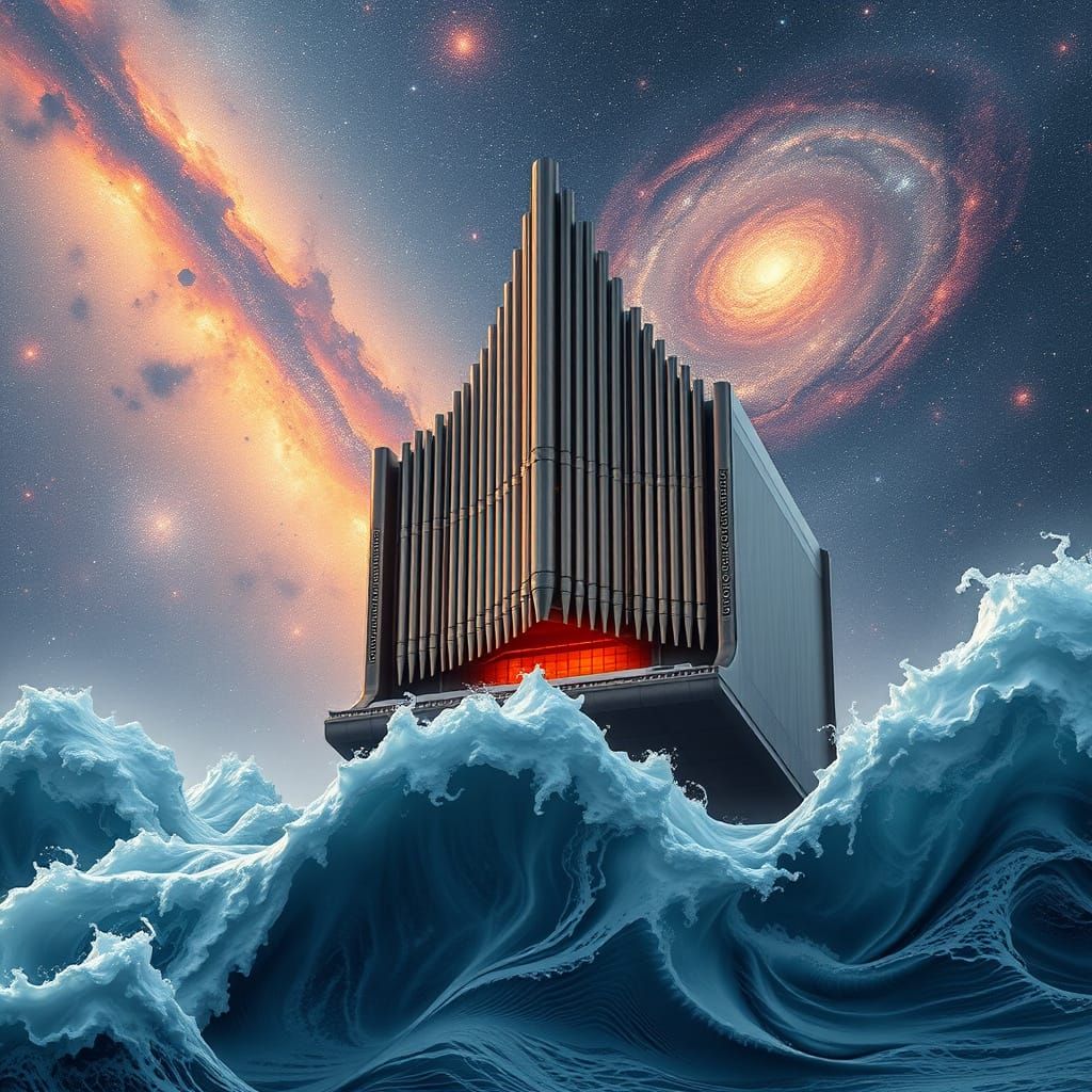 Galactic Waves Organ in Futuristic Cosmic Harmony