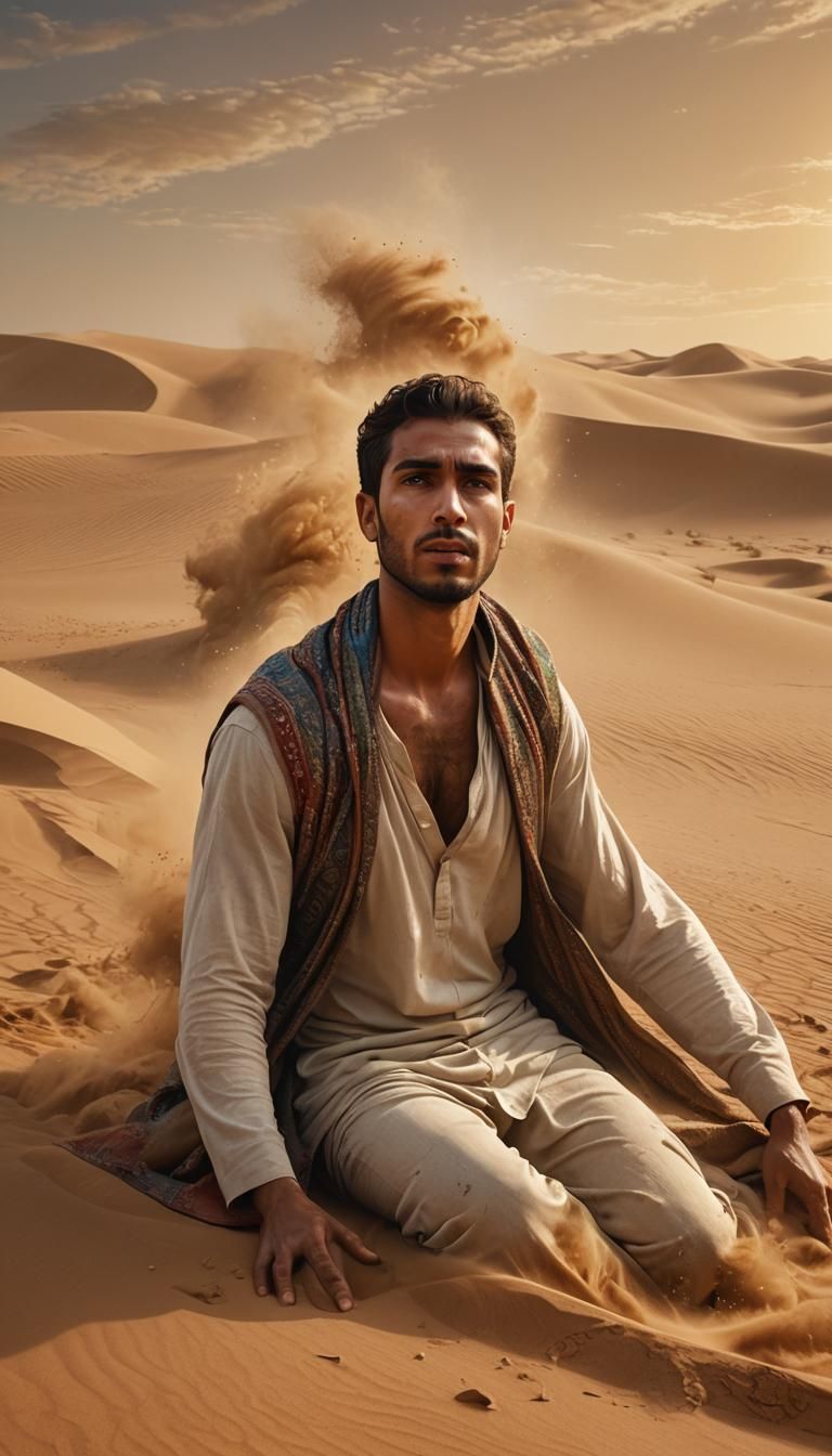 Dramatic Desert Dunes Unveil a Desperate Soul